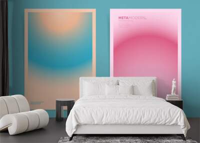 Gradient aesthetic art modern poster cover design. Brochure template layout with blurred circular decorative gradient. Digital vector notebook or book spring soft background.
 Wall mural