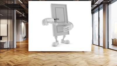 Door character pointing finger Wall mural