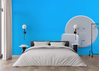 Satellite dish with blank keyboard key Wall mural