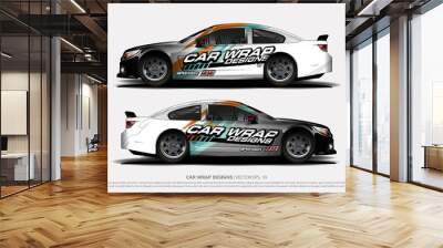 abstract background vector for racing car wrap design and vehicle livery  Wall mural