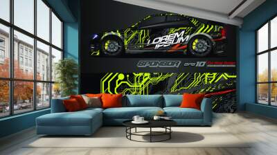 abstract background vector for racing car wrap design and vehicle livery 
 Wall mural