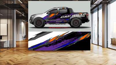 car graphic background vector. abstract lines vector with modern camouflage design concept  for truck and vehicles graphics vinyl wrap Wall mural