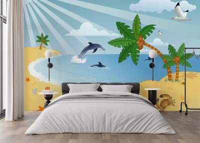 wonderful summer background Wall mural