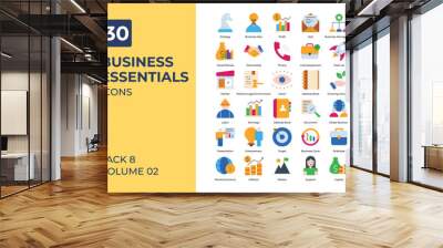 business essentials icons collection. Wall mural