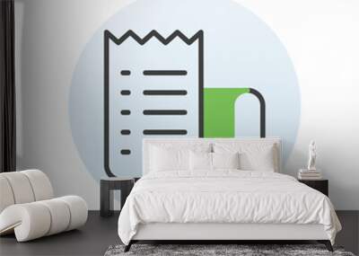 Receipt vector icon Wall mural