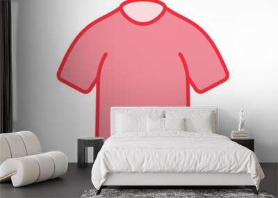 T-shirt icon vector stock illustration Wall mural