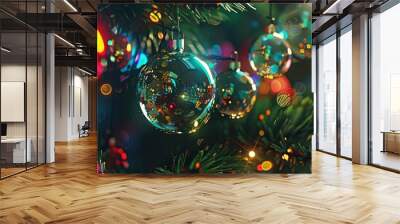 Create An Abstract Holiday Background With Dynamic Waves Of Light And Color, Background HD Wall mural