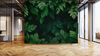 Lush Green Foliage Background Wall mural