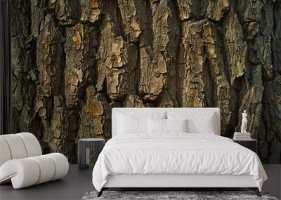 Rough Tree Bark Texture - Close-Up Wall mural