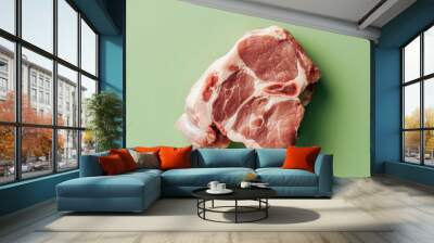 Photo of fresh raw meat Wall mural