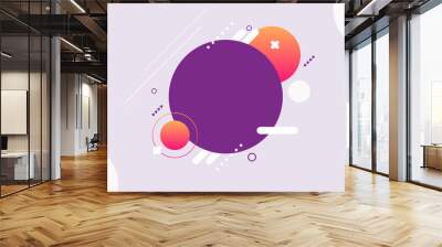 Abstract geometric modern circles background. Wall mural