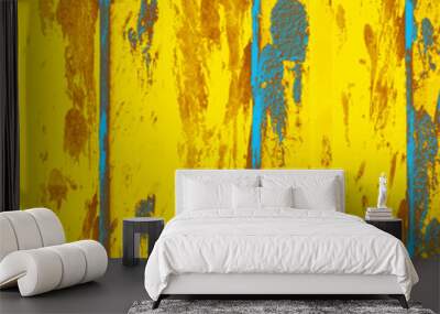 abstract bright blue and yellow colors background for design Wall mural