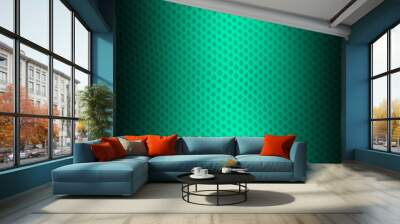 Green and emerald gradient snake skin pattern, bubble scale Wall mural