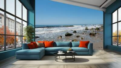 Arroyo Burro Beach, Santa Barbara, features rocks in the sand Wall mural