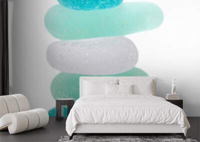 sea glass isolated Wall mural