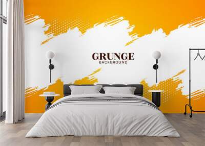 Abstract yellow and white grunge texture background design Wall mural