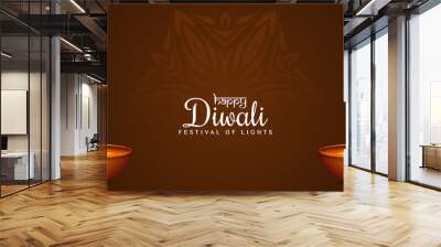 Happy Diwali Hindu festival religious banner design Wall mural