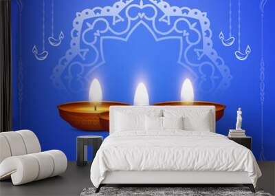 Happy Diwali traditional festival background design Wall mural