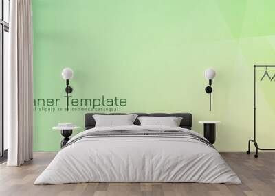 Modern glossy green color geometric banner design Wall mural