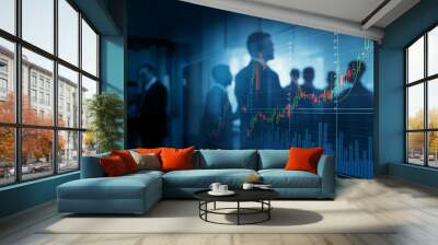 Stock exchange online business concept. business graphic, 3D illustration Wall mural