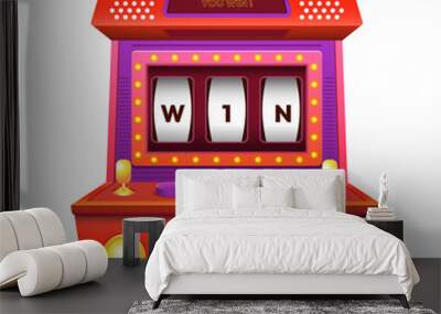 lucky slot machine vector illustration Wall mural