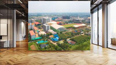 Aerial top view of university or college campus buildings. Skyline Wall mural