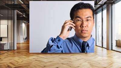 asian businessman with phone Wall mural