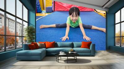 Asian Chinese little girl playing indoor Wall mural