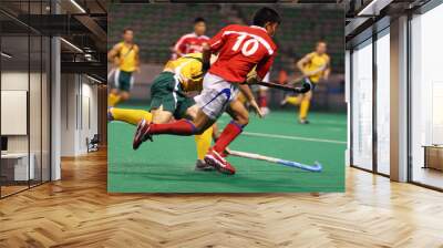 hockey player in action Wall mural