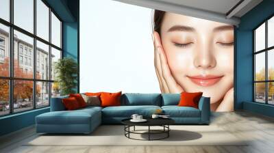 portrait of woman with perfect skin Wall mural