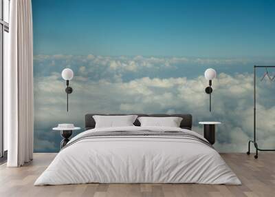 Blue sky and white cloud Wall mural