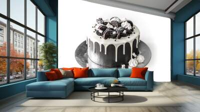 Delicious chocolate homemade cake with cookies Wall mural