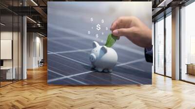 Invest in smart solar panel systems to produce sustainable, safe, and highly efficient resources. and environmentally friendly Wall mural