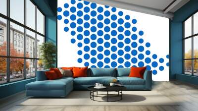 circle shape saudi arabia map. Wall mural