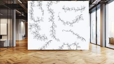 Floral ivy drawing decorative ornament flat design collection. Wall mural