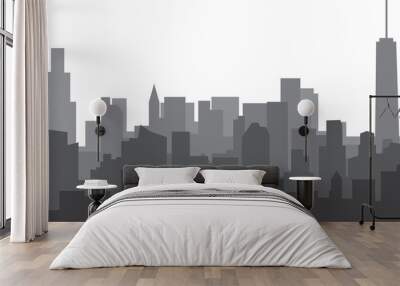 modern city skyline on white background. real estate business concept. Wall mural