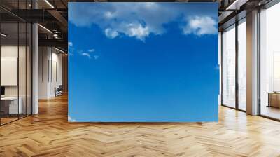 Panorama sky with cloud on a sunny day. Beautiful cirrus cloud. Panoramic image. Wall mural