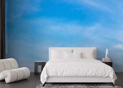 Panorama sky with cloud on a sunny day. Beautiful cirrus cloud. Wall mural