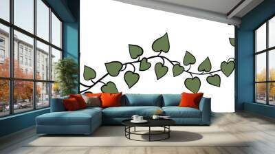 simplicity ivy freehand drawing. Wall mural