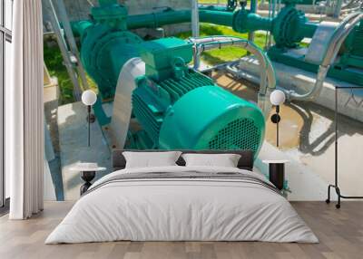 centrifugal pump and motor in power plant Wall mural