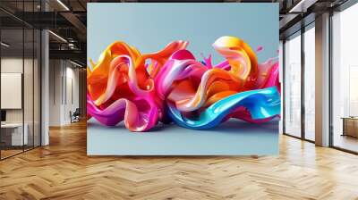 01062027 38 38 Vibrant liquid 3D typography with dynamic, fluid forms --ar 3:2 --style raw --stylize 250 Job ID: d9c70ff4-027f-4f96-9e5f-ca454ab02020 Wall mural