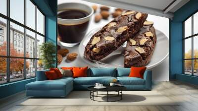 Chocolate almond biscotti with espresso Wall mural