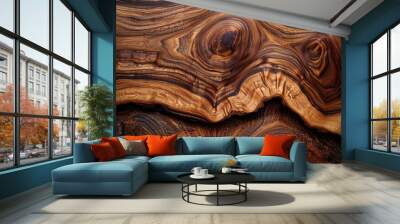 Wooden surface with natural grains Wall mural