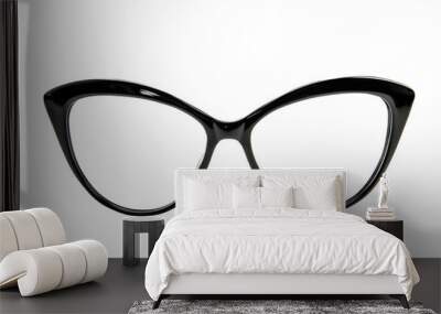 Round eyeglasses with modern and minimal style isolated on background, optical accessories for male and female in daily life. Wall mural