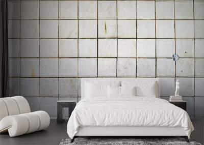 old grunge tile wall Wall mural