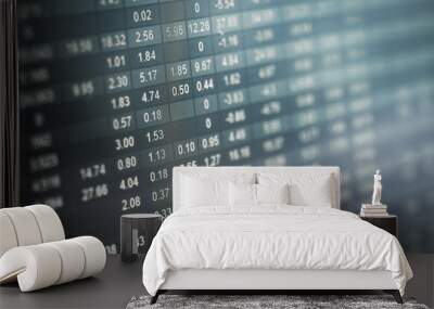 Stock market number Wall mural