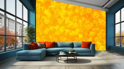 Seamless abstract yellow and orange oil paint texture on canvas Wall mural