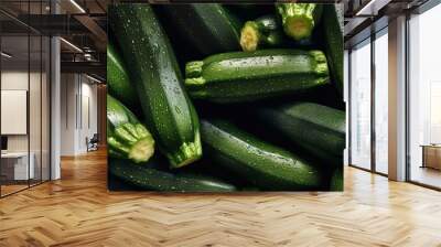 Green and yellow zucchini background Wall mural