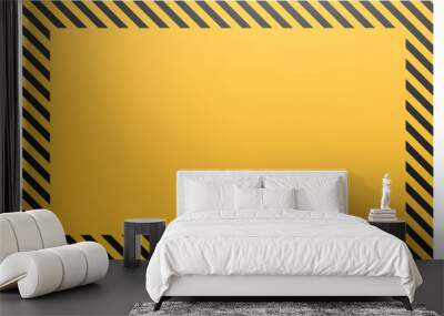 Blank yellow and black banner Wall mural