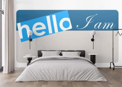 blue card i am Wall mural